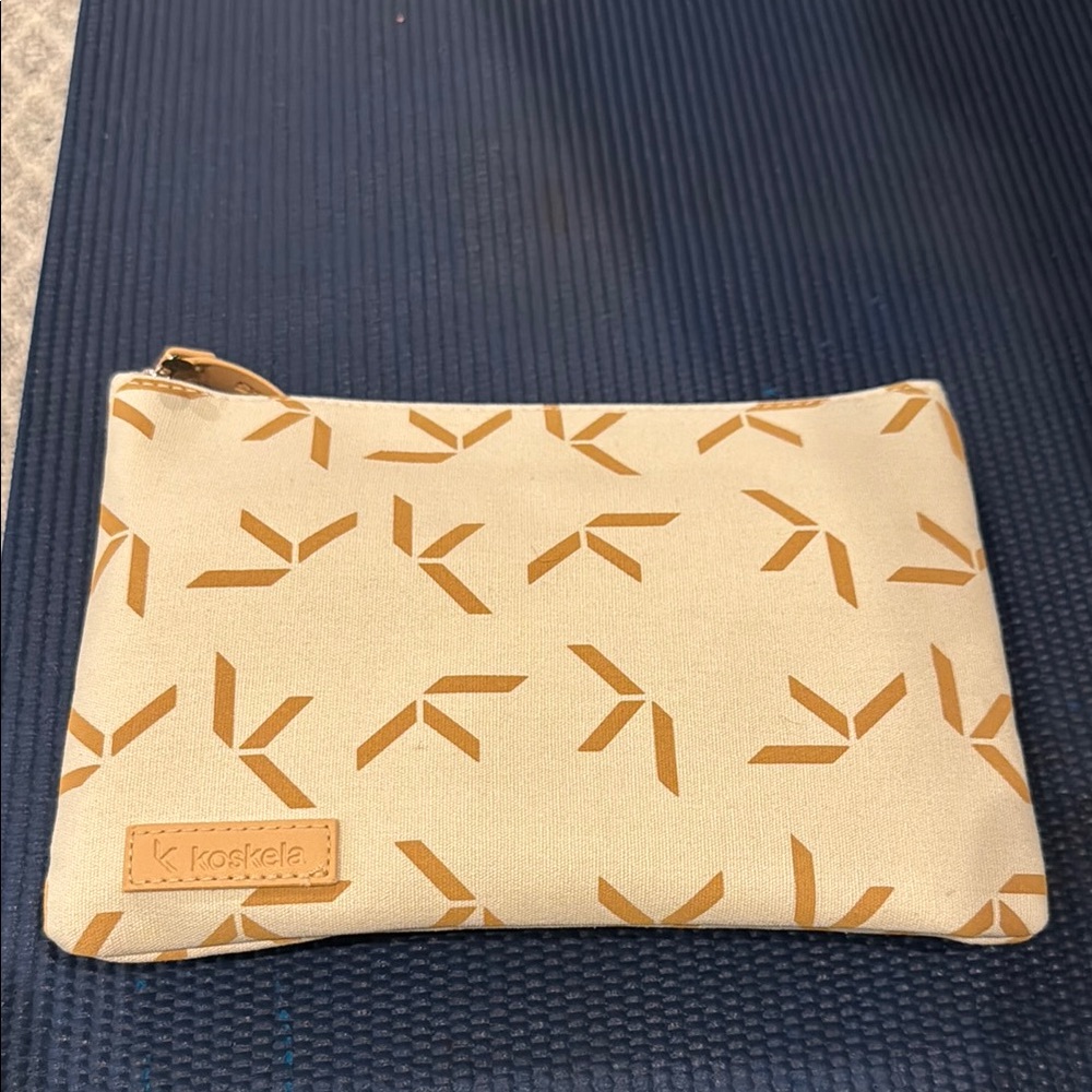Koskela Beige and Brown Patterned Pouch